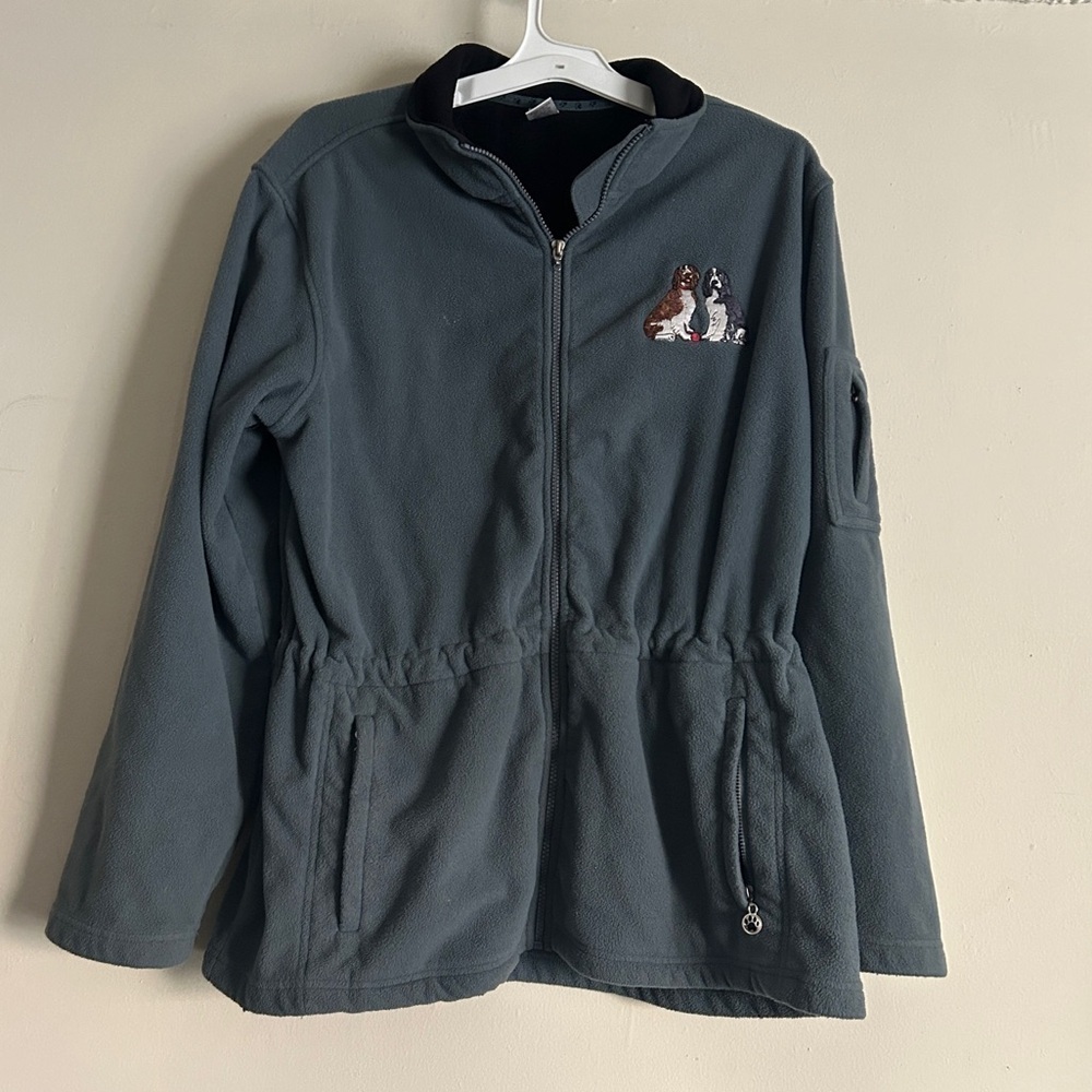 Vintage Danbury Mint Embroidered Cocker Spaniel Dog fleece jacket